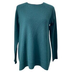 HALOGEN 100% Cashmere Oversized Sweater Hunter Green Small